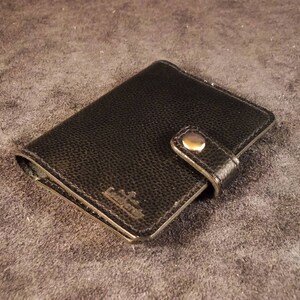 Leather bifold Card Wallet, Black Leather Card Wallet, Leather Card Holder, Leather Card Wallet