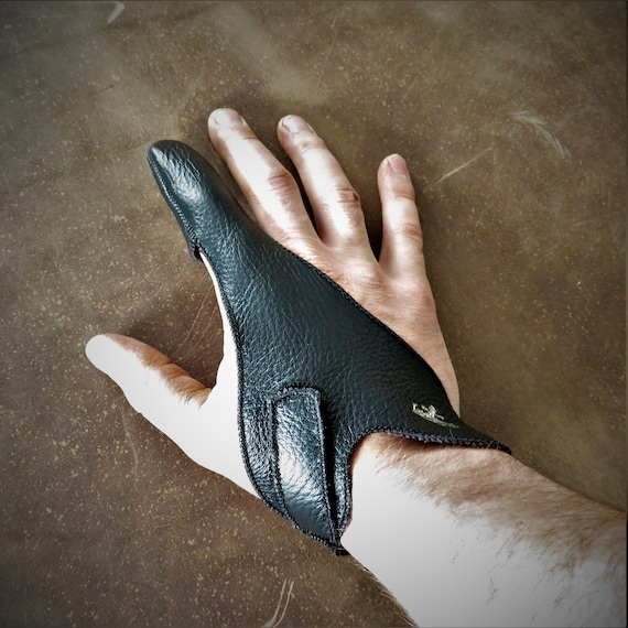 Fishing Finger Glove Handmade Genuine Leather Single Finger Stall Protector  