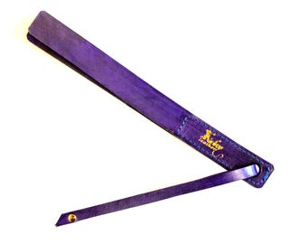 Leather Slapper – Handmade Vegetable Tanned Leather Impact Play Accessory – Custom Color Leather Paddle – Adult Leather Gift