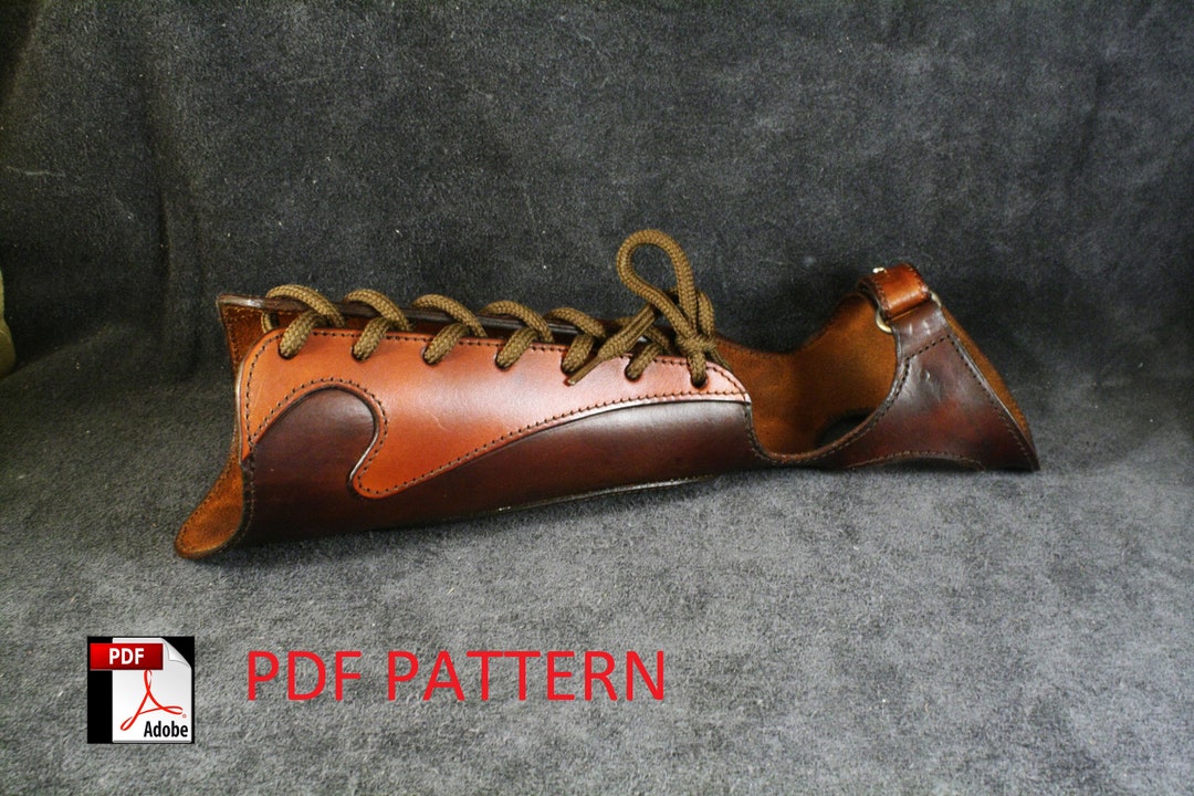 PATTERN PDF Template How to Make Leather Archery Bracer Printable