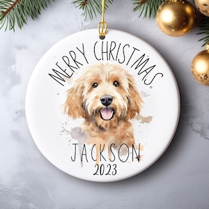 Personalized Goldendoodle Ornament, Custom Dog Ornament, Gift For