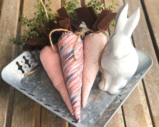 Fabric Carrots Easter Decor 8 Inch Etsy
