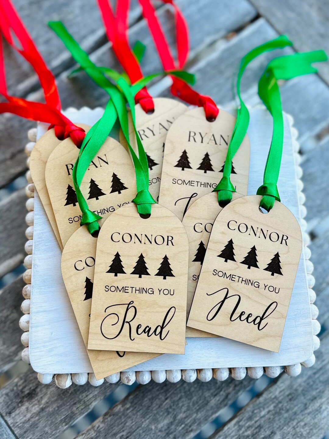 Custom Wood Gift Tag, Christmas Tag Svg, Gift Tag File, Personalized