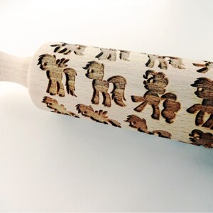 PONY kid size rolling pin for cookies, play dough, clay image 2