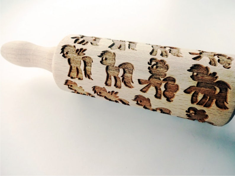 PONY kid size rolling pin for cookies, play dough, clay image 2