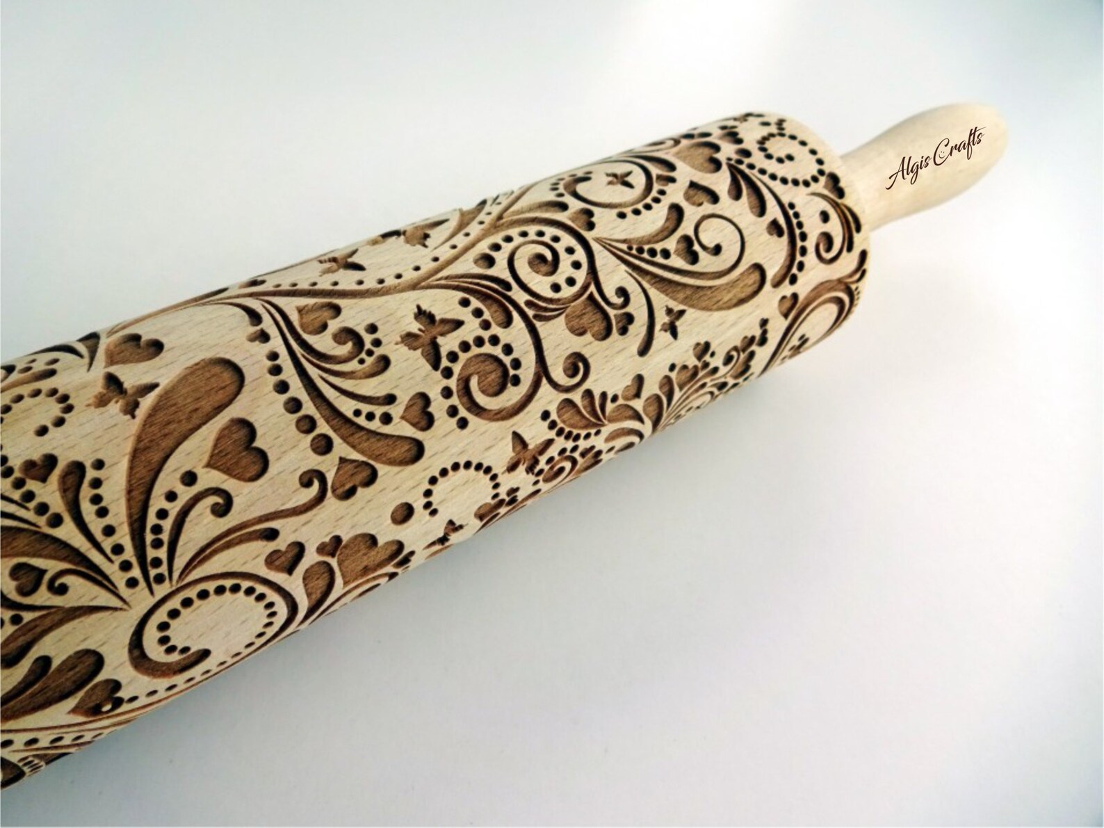 SPRING Embossing Rolling Pin. FLOWERS pattern. Engraved | Etsy