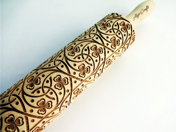 PAISLEY Embossing Rolling Pin with Oriental Pattern. Dough Roller for  Embossed Cookies and Pottery by Algis Crafts