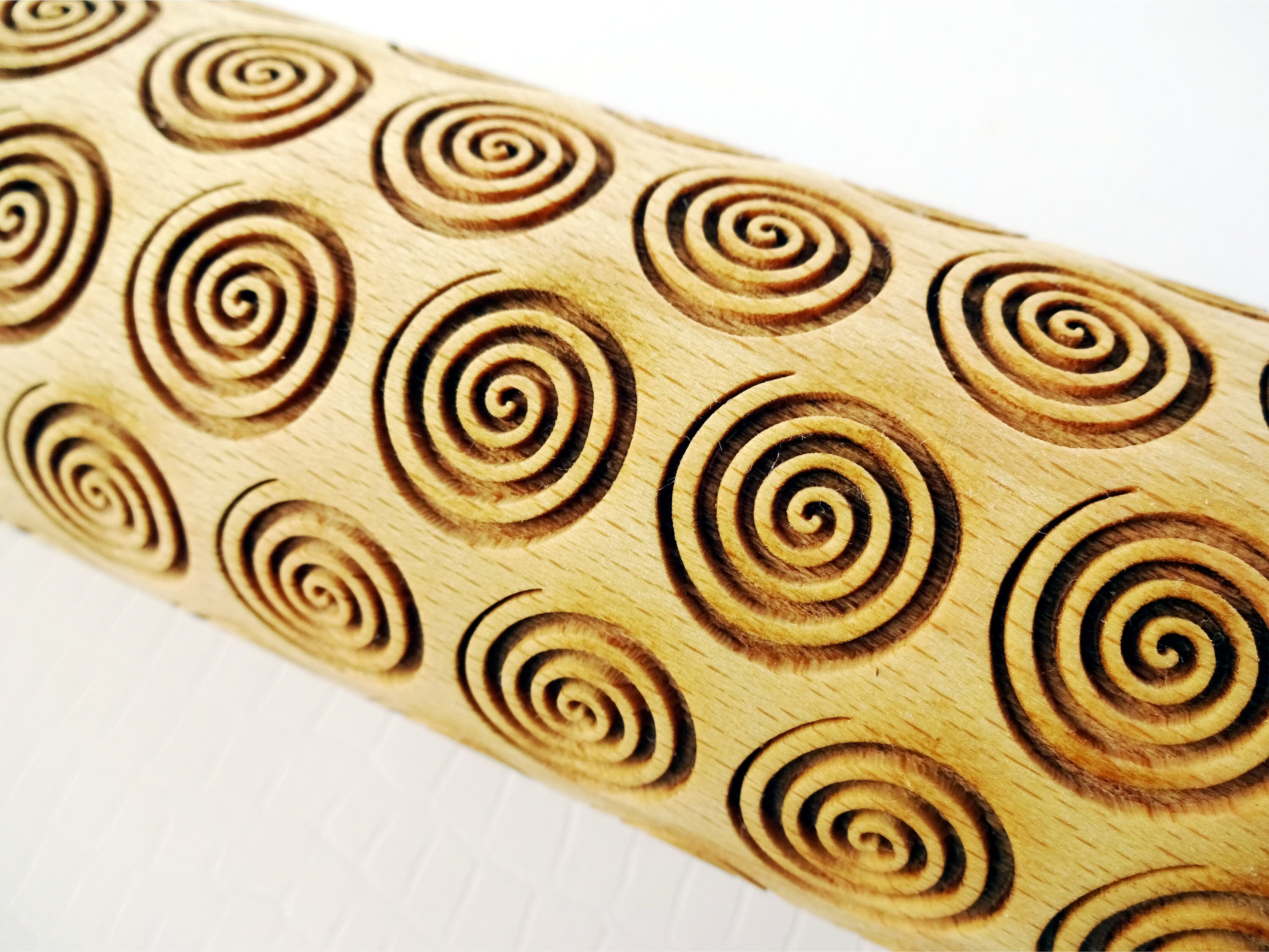 Embossing Rolling Pin Embossing SWIRLS Pattern. Laser Engraved Etsy