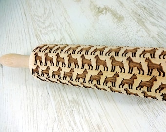 Boxer Dog Embossing Rolling Pin: Patterned Cookies & Pasta