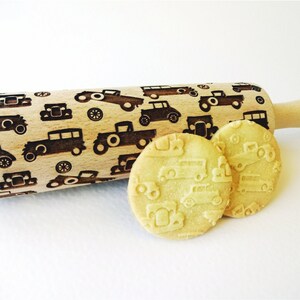 FORD VINTAGE Embossing Rolling Pin. Laser engraved rolling pin with FORD cars. Gift for dad, boy. Antiquarian.