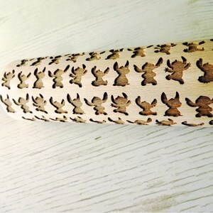 STITCH Embossing Rolling Pin. Laser Engraved Dough Roller image 4
