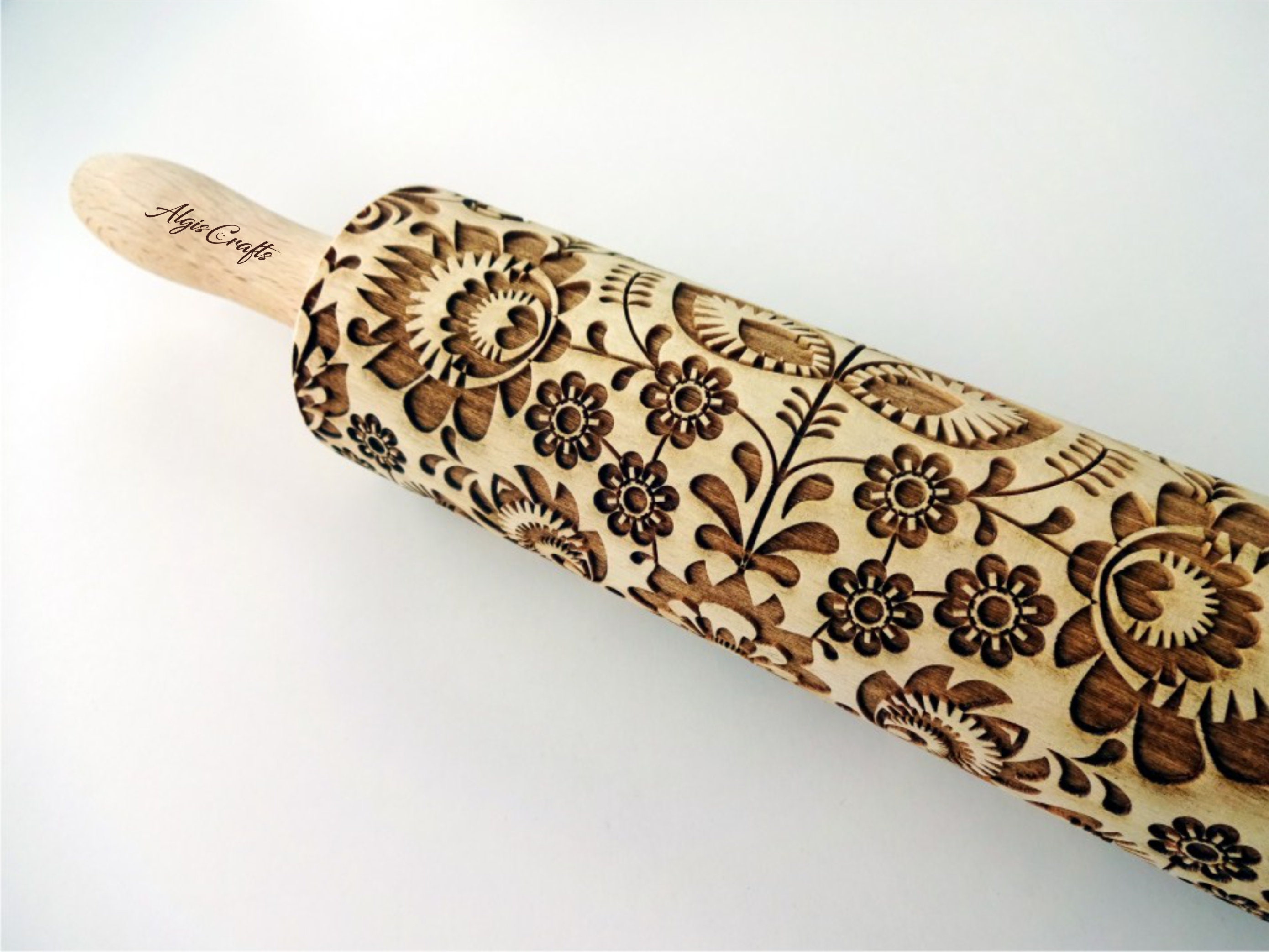 Folk Embossing Rolling Pin. FOLK pattern. Engraved rolling pin Etsy