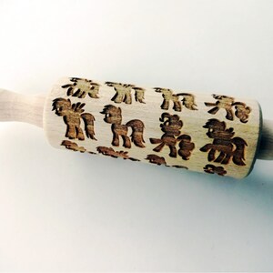 PONY kid size rolling pin for cookies, play dough, clay image 1