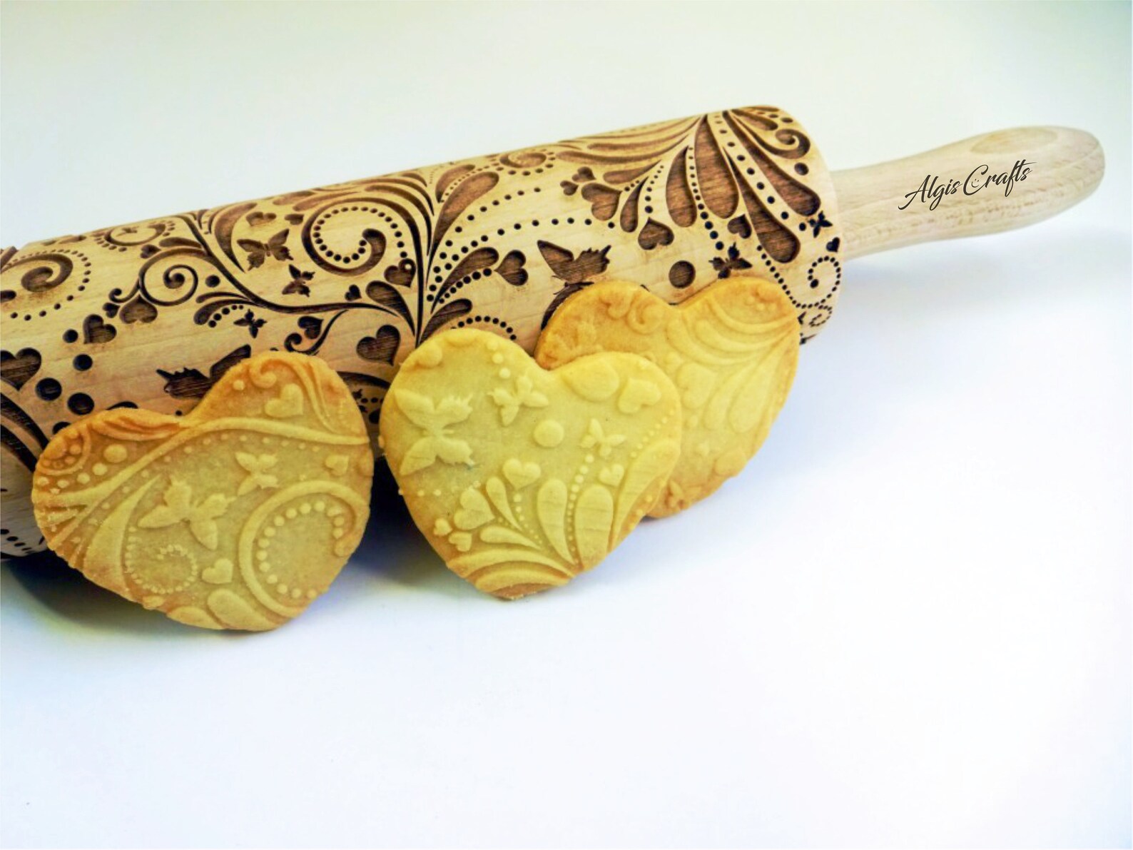 SPRING Embossing Rolling Pin. FLOWERS pattern. Engraved Etsy