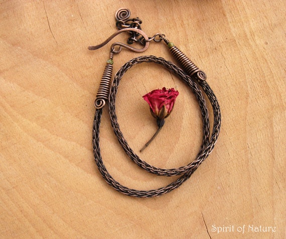 Viking Knit Chain Necklace Copper Viking Knit Chain Viking Etsy