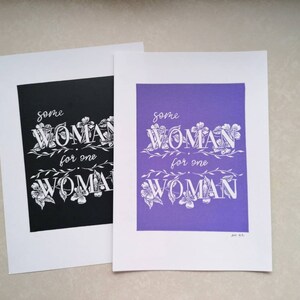 Some Woman for One Woman - Linocut Print