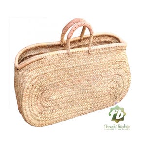 Natural Basket medium ovale : French Basket, Moroccan Basket, straw bag, french market basket, Beach Bag, straw bag