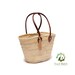 Straw bag French Basket Handle long - size Medium- leather french market basket, Beach Bag Handmade bag wovenbag Wholesale Moroccan Baskets 