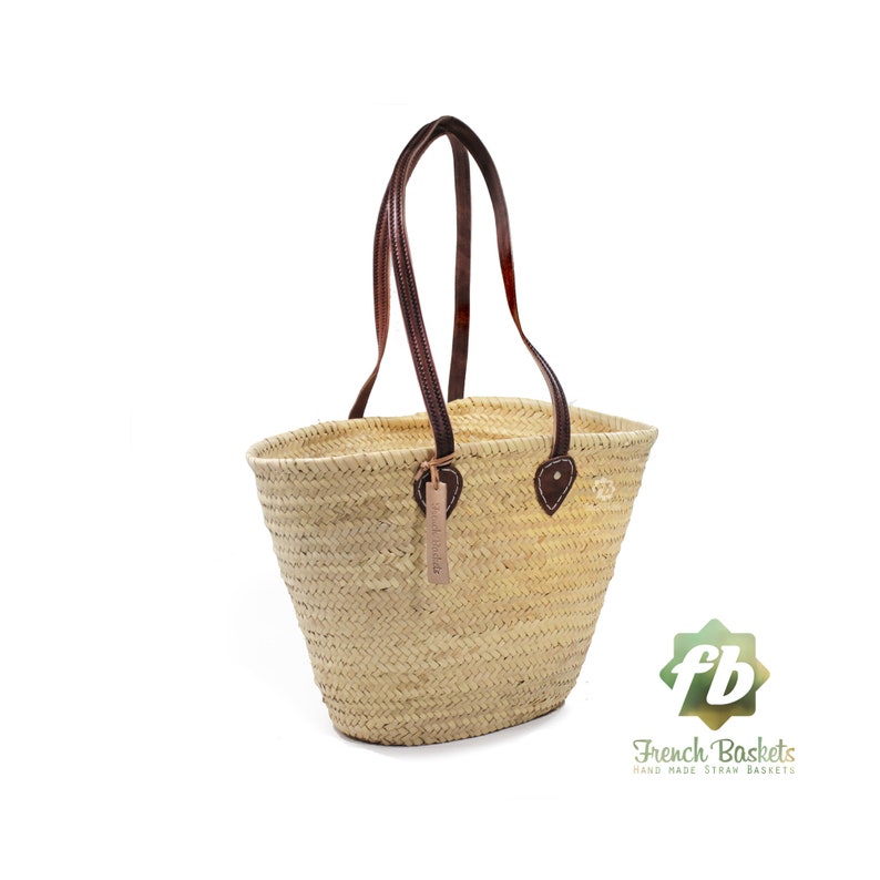 straw bag Handmade French Basket Moroccan Basket french market image 3