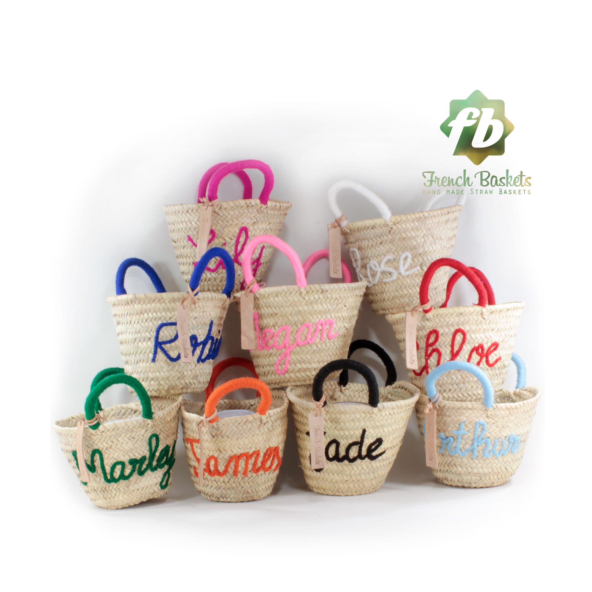 Straw Bag Handmade French Basket Moroccan Basket French Market Basket,  Beach Bag Natural Basket Long Flat Leather Handle 