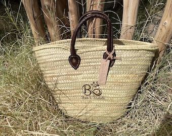 バッグ French Baskets Amazon.com: LUXURY FRENCH BASKET with leather handles, Chic