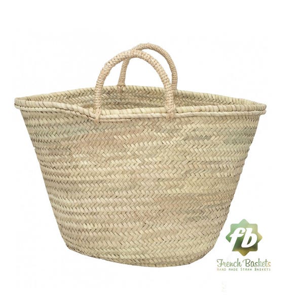 french baskets big tot simple : French Basket Style Shopping and Grocery Bag, Morocco Basket, straw bag, french market basket, Beach Bag