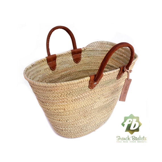 Straw Bag French Basket French Market Basket Beach Bag 