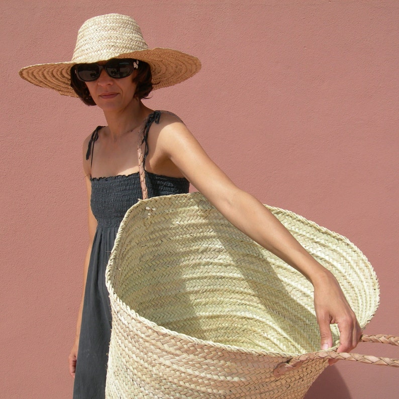 French baskets King Size : French Market Bag, straw market bag, straw bag, woven market tote, Beach Bag, straw basket, woven market tote image 6