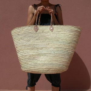 French baskets King Size : French Market Bag, straw market bag, straw bag, woven market tote, Beach Bag, straw basket, woven market tote image 3