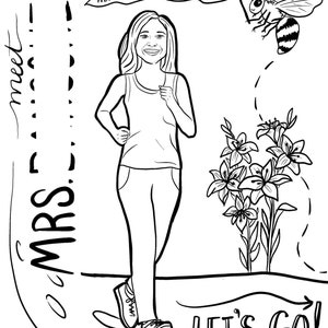 Meet the Teacher Coloring Pages Teacher Appreciation Gift Gift for Teacher Gift for Para School Coloring Page Custom Coloring Page image 2