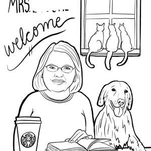 Meet the Teacher Coloring Pages Teacher Appreciation Gift Gift for Teacher Gift for Para School Coloring Page Custom Coloring Page image 3