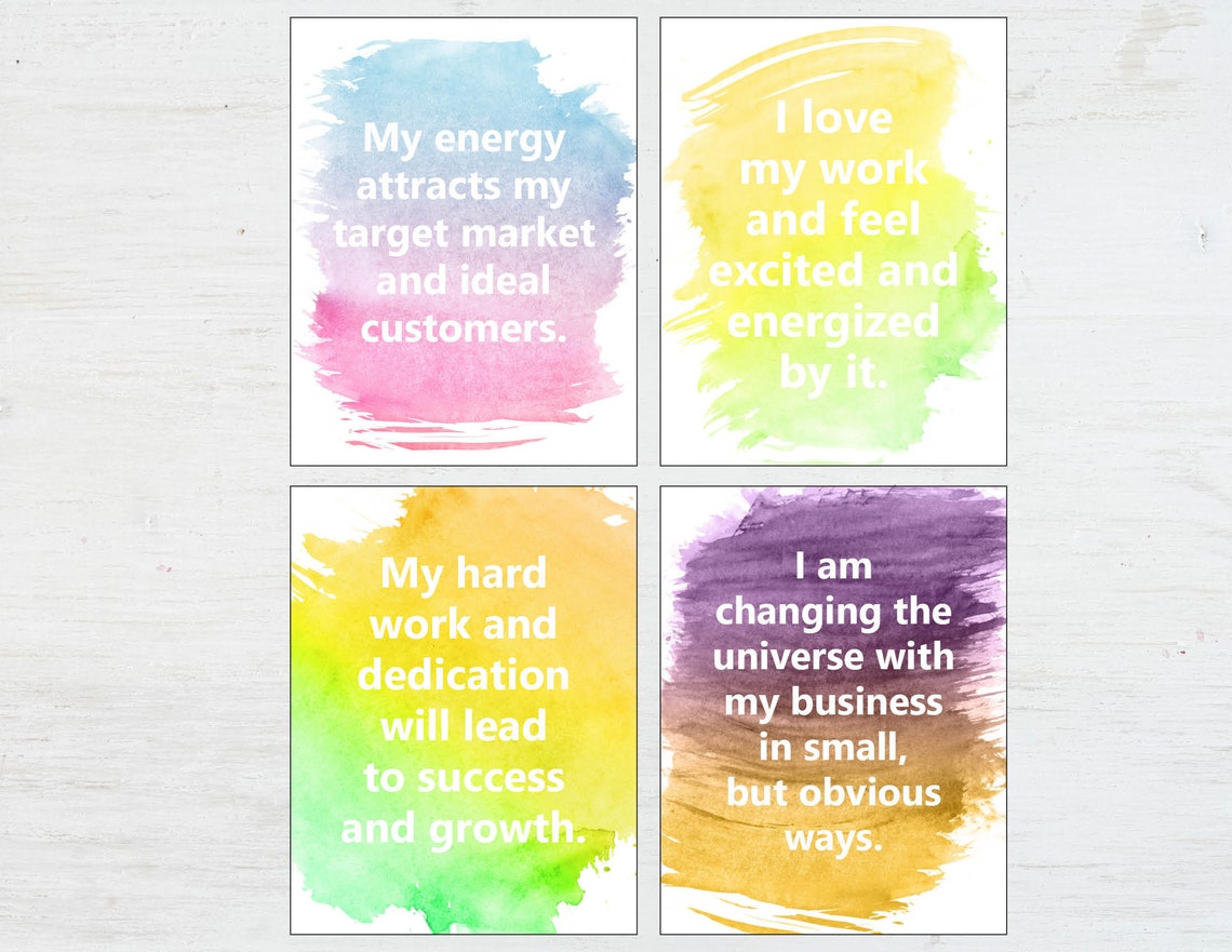 Affirmation Cards Positive Affirmations Words of Etsy