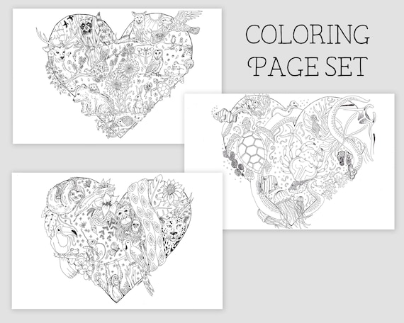 Animal Coloring Nature Coloring Page Adult Coloring Page Printable