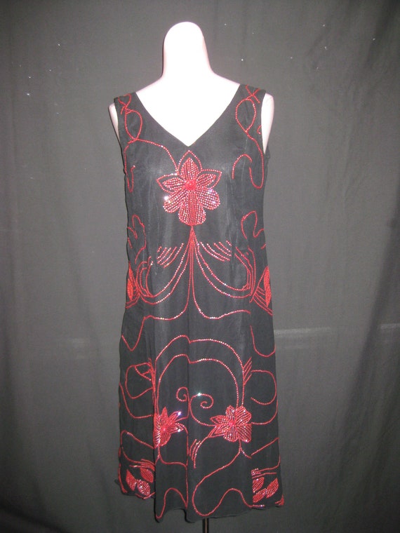 Black/red dress#5302
