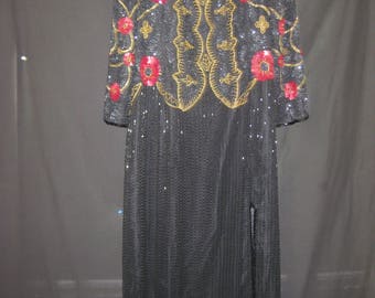 Black/multi gown#897