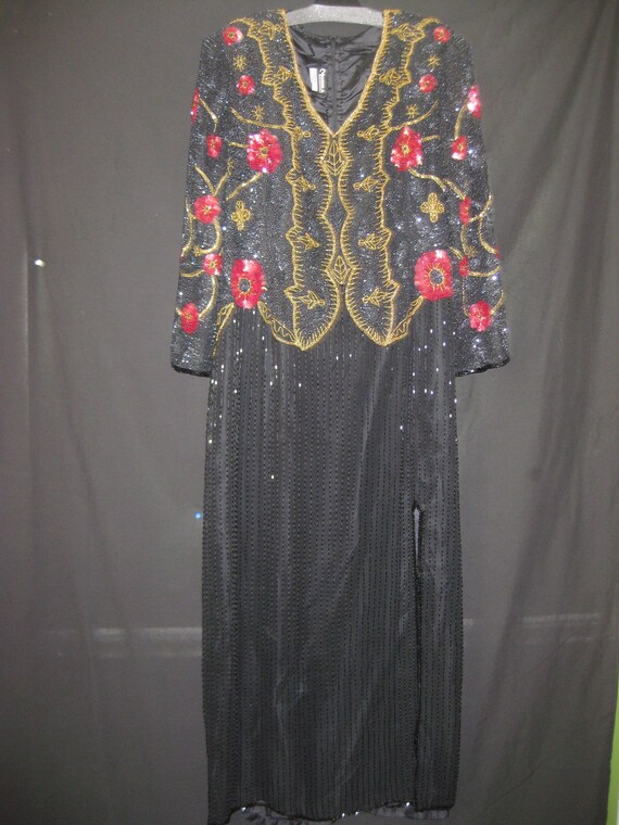 Black/multi gown#897 - image 1