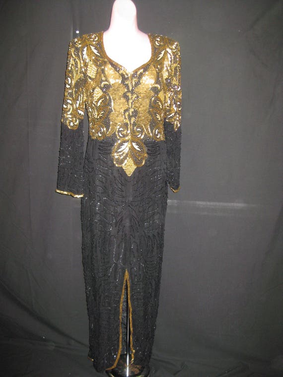 Black & Gold gown #106