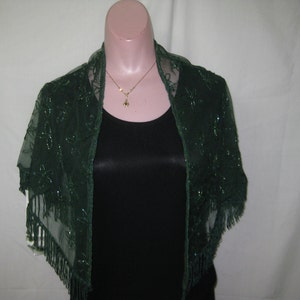 Hand made Green shawl 545 image 2