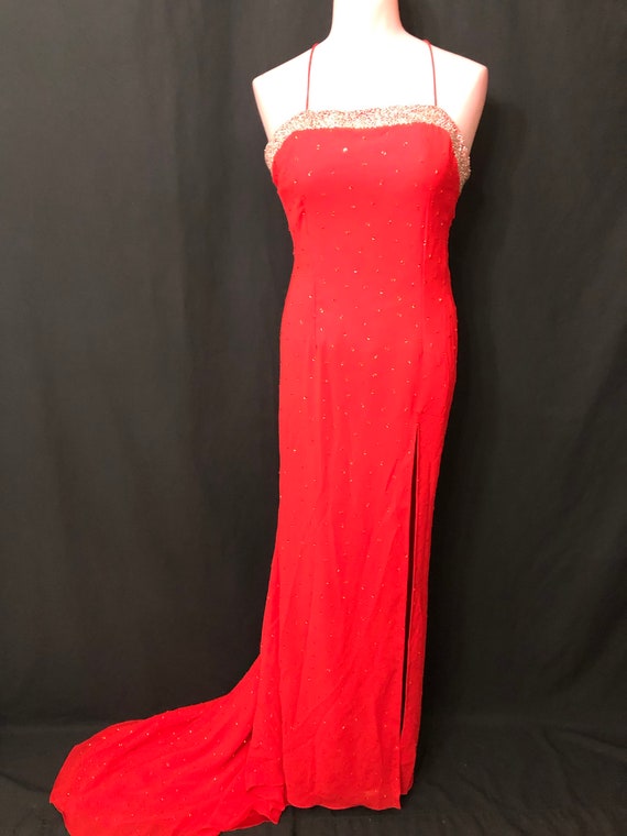 Strap less Red gown#7505 - image 8