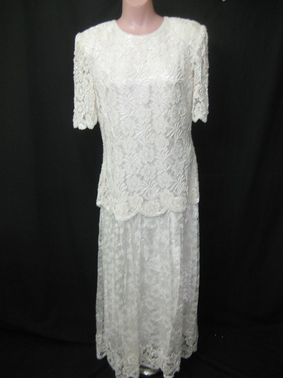White Lace gown#1358 - image 7