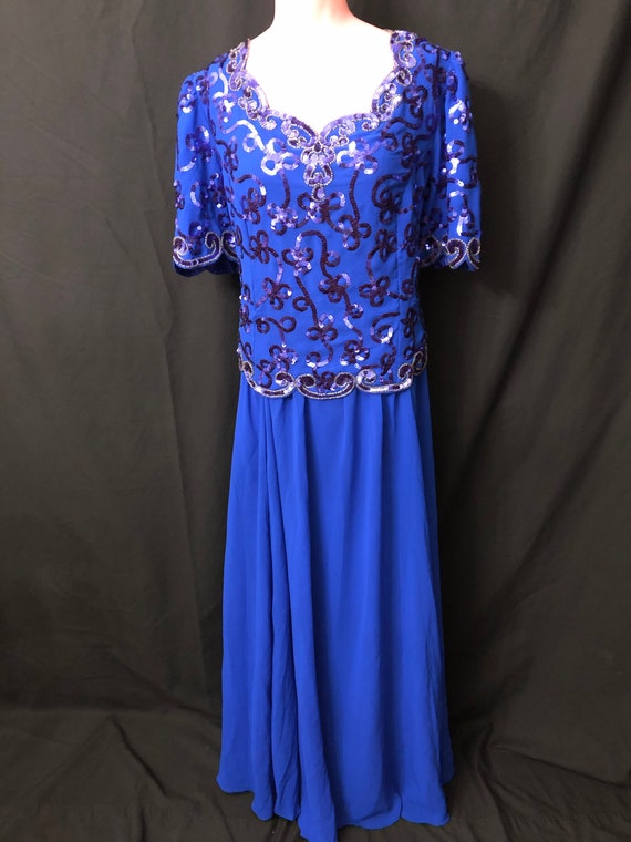 Electric blue gown#1613