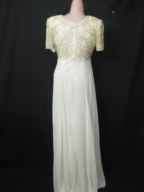 Ivory long gown#8864 - image 3