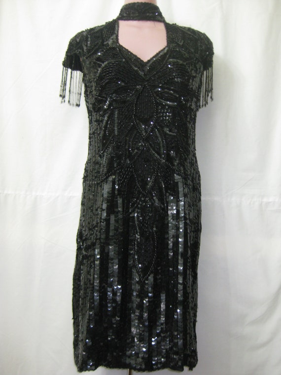 dress with hanging beads