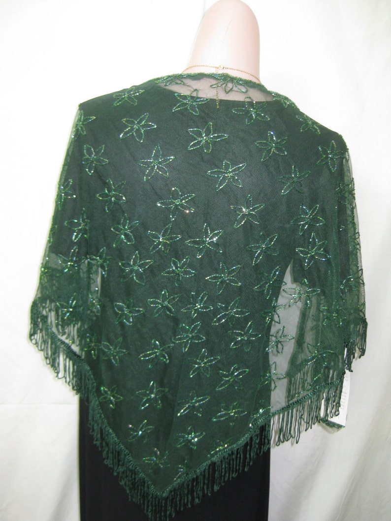 Hand made Green shawl 545 image 1