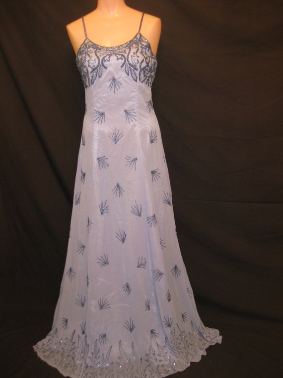 Periwinkle long gown #8425 - image 2