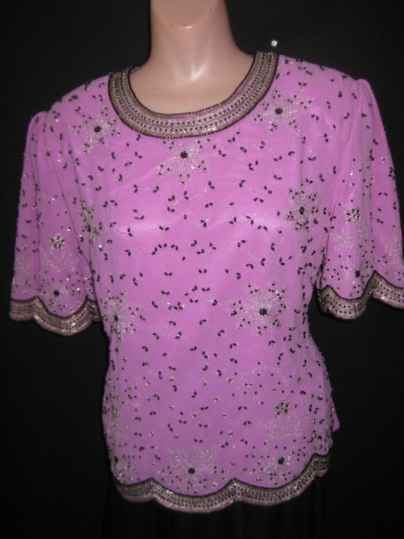 Orchid/blk/sil top#1359