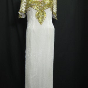 White/gold/silver gown 785 image 5