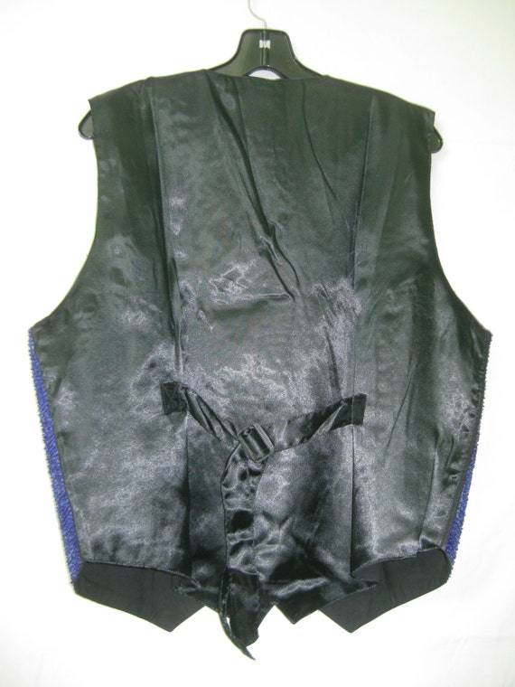 Blue sequin vest#701 - image 3