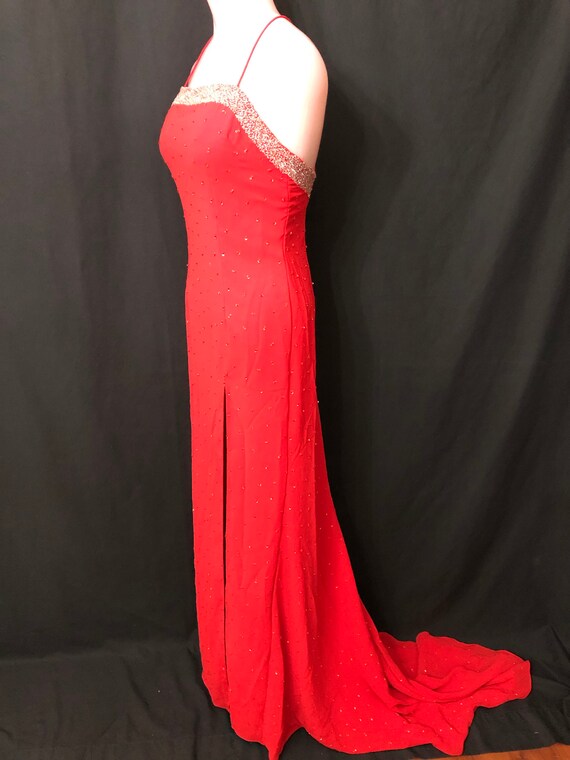 Strap less Red gown#7505 - image 7