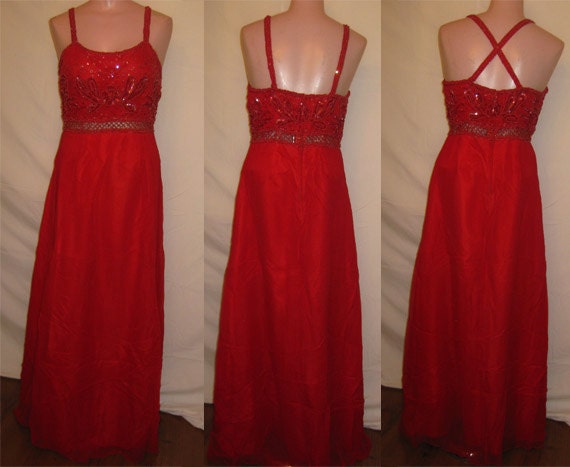 Red gown